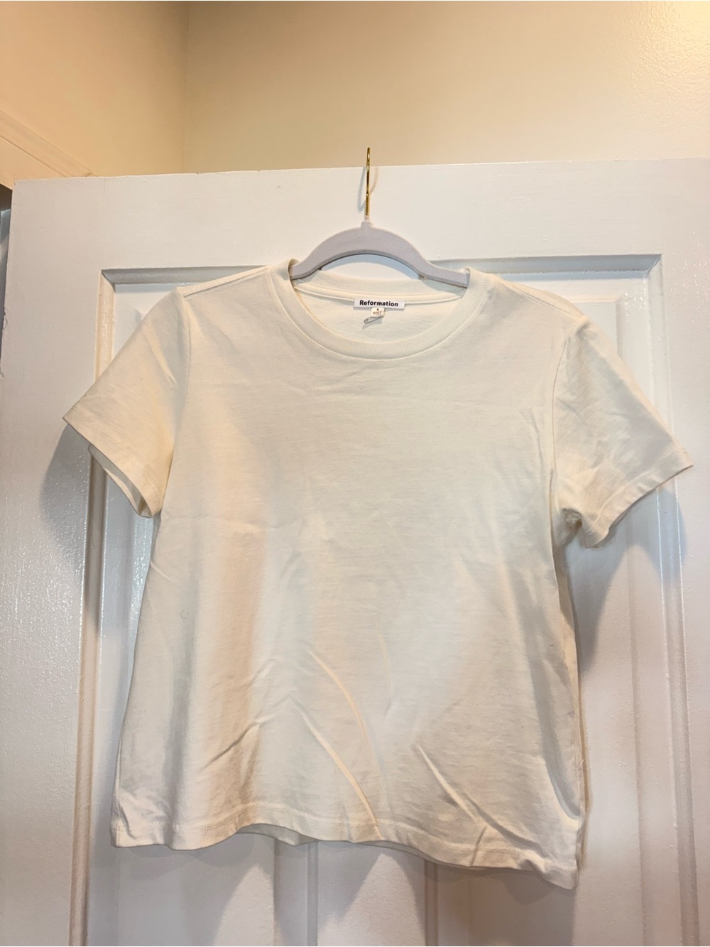 Reformation Classic Crew Tee White S